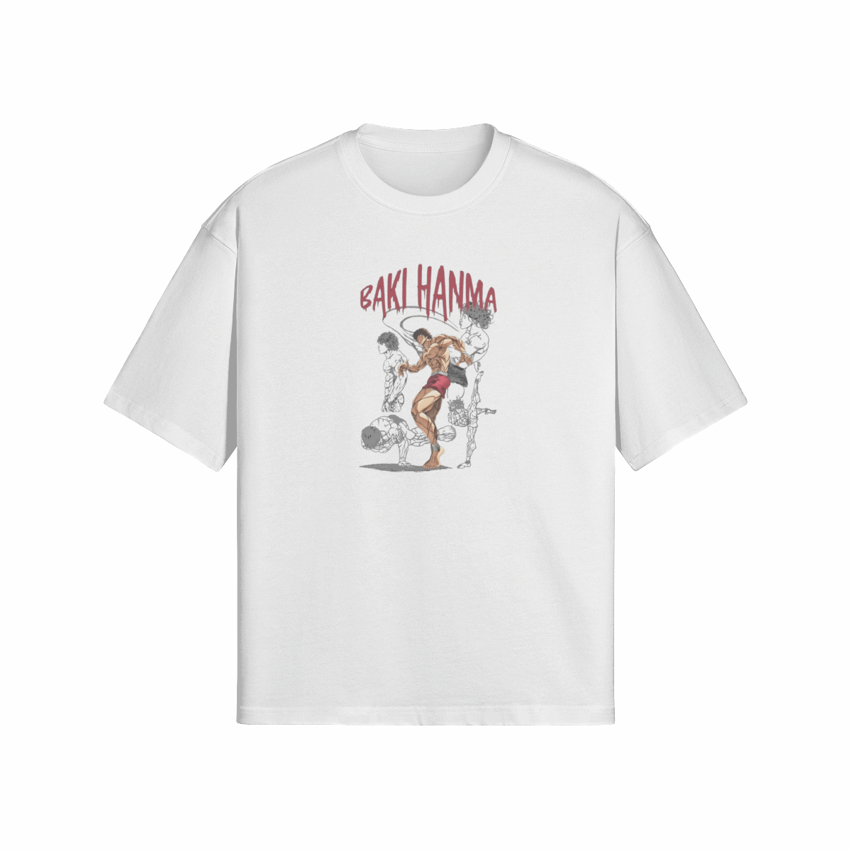 Baki Hanma Silhouette x Baki - Premium Oversized T-Shirt (Front)