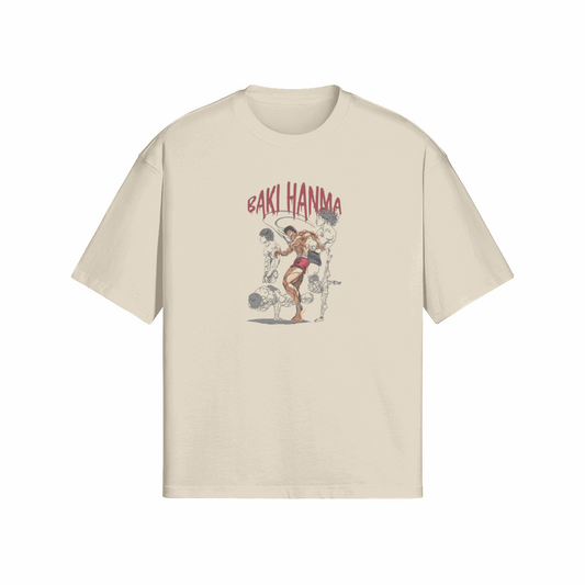 Baki Hanma Silhouette x Baki - Premium Oversized T-Shirt (Front)