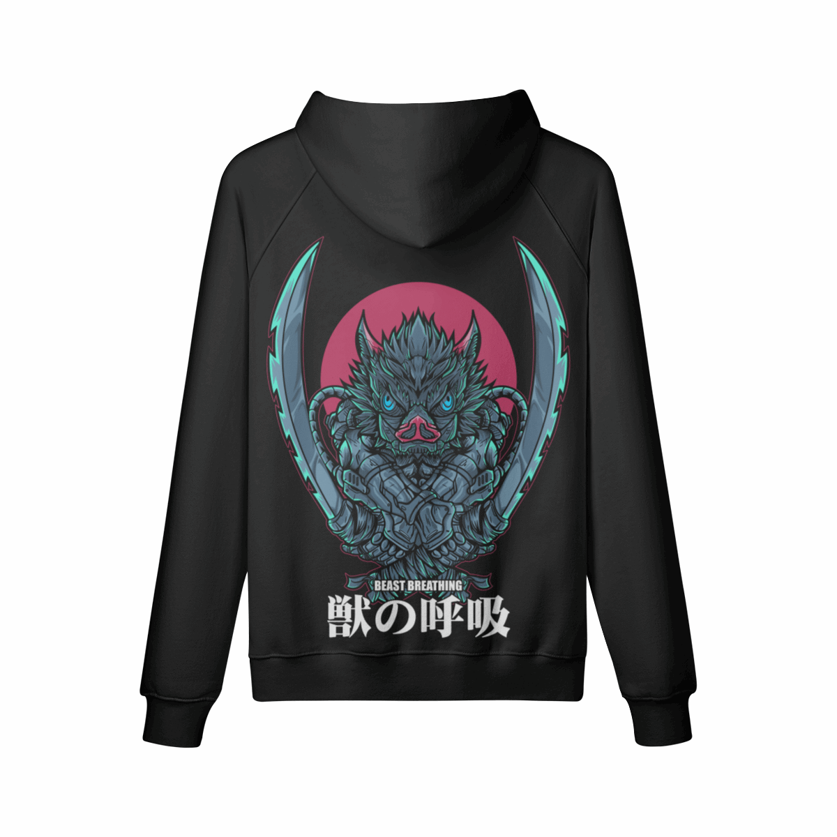 Beast breathing x Demon Slayer - Oversized Hoodie (Front & Back)