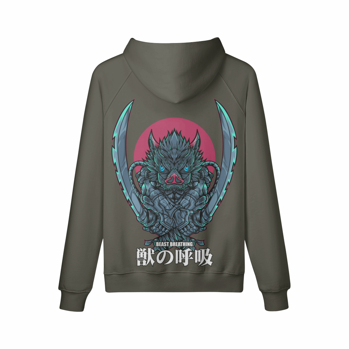 Beast breathing x Demon Slayer - Oversized Hoodie (Front & Back)