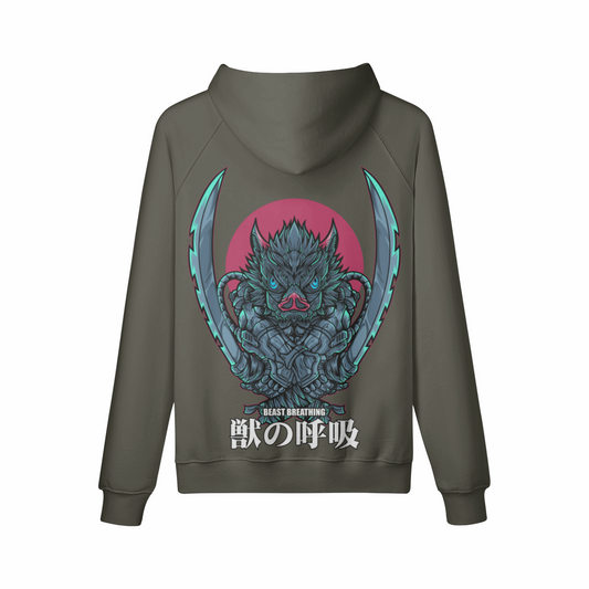 Beast breathing x Demon Slayer - Oversized Hoodie (Front & Back)