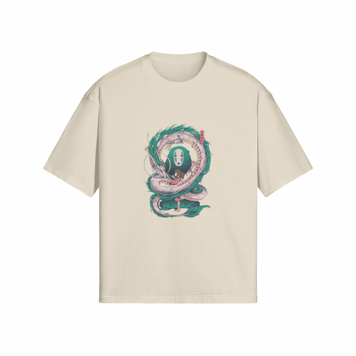 Chihiro Haku NoFace x Ghibli Studios - Premium Oversized T-Shirt (Front