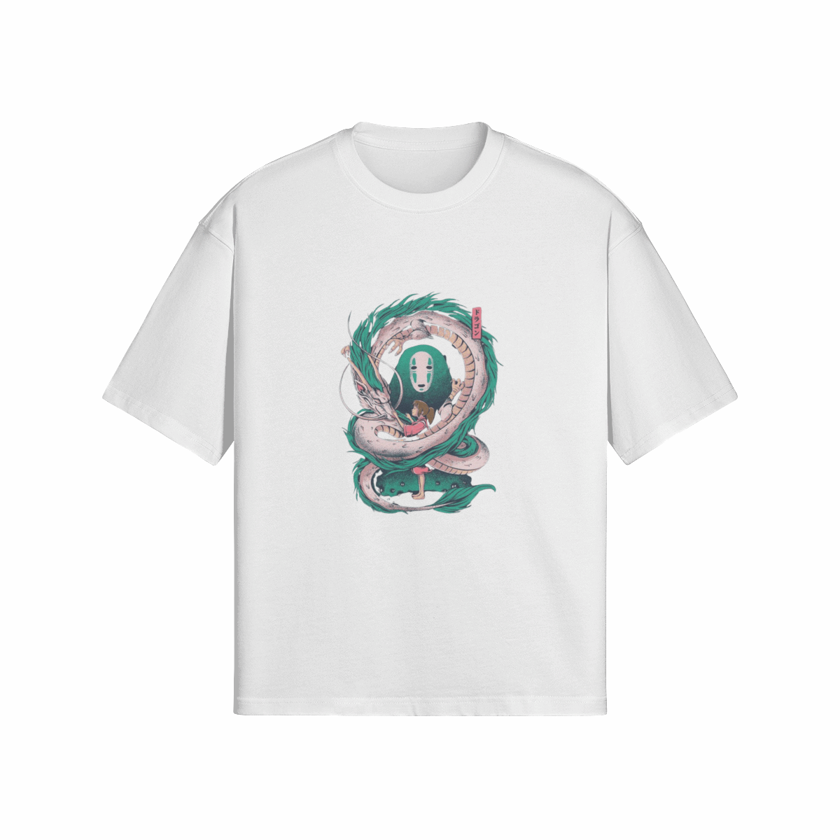 Chihiro Haku NoFace x Ghibli Studios - Premium Oversized T-Shirt (Front