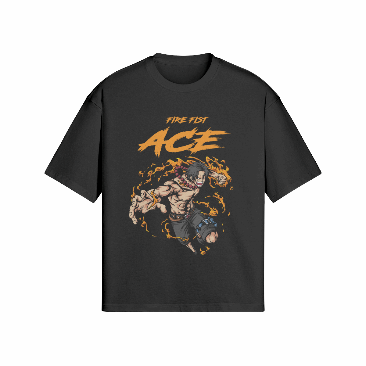 Fire Fist Ace x One Piece - Premium Oversized T-Shirt (Front)