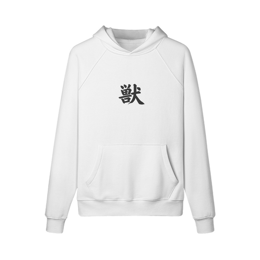 Beast Breathing White x Hoodie (Front & Back)