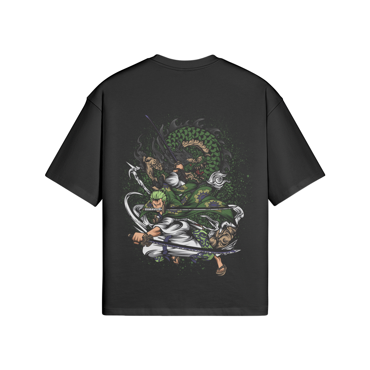 Dragon Zoro x Oversized T-Shirt (Front & Back)