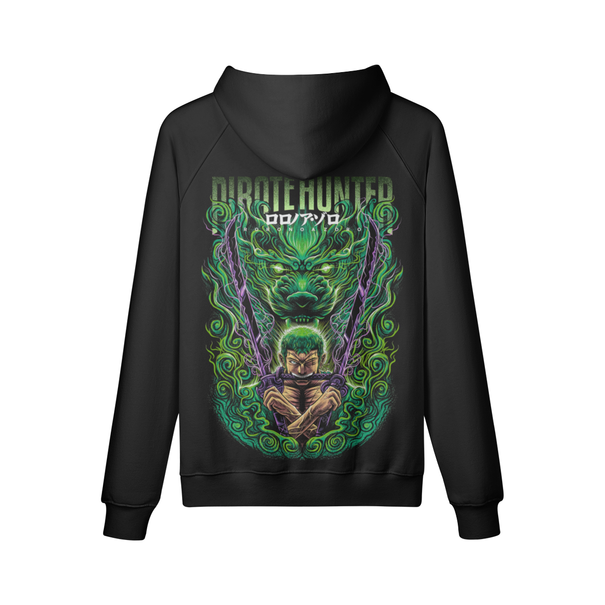 Green Tiger Zoro x Hoodie (Front & Back)